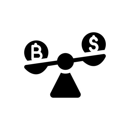 Crytocurrency ratio rate iconのイラスト素材