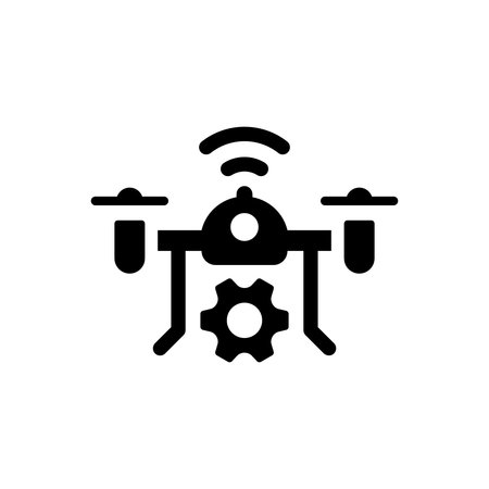 Drone technology icon.のイラスト素材