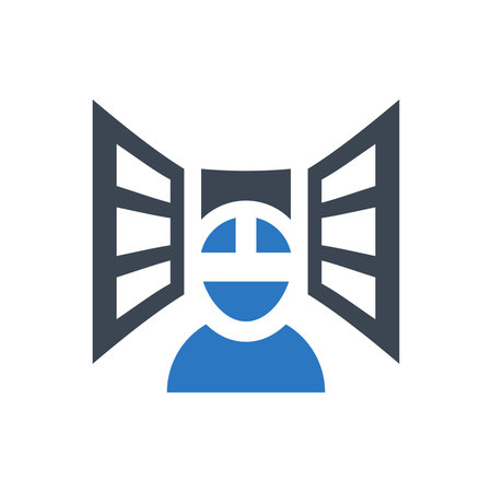 Virtual reality user iconのイラスト素材