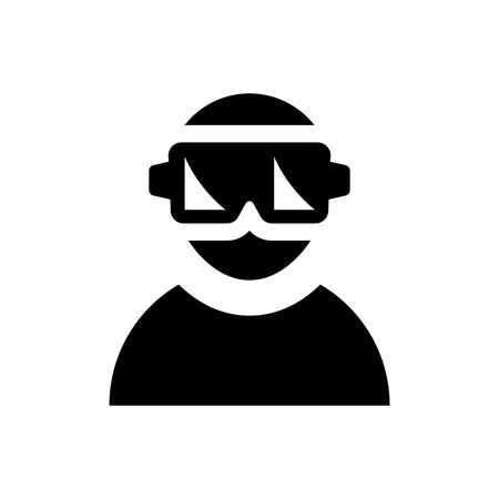 Virtual reality helmet iconのイラスト素材