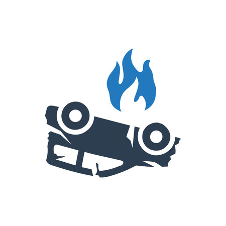 Car Crash iconのイラスト素材