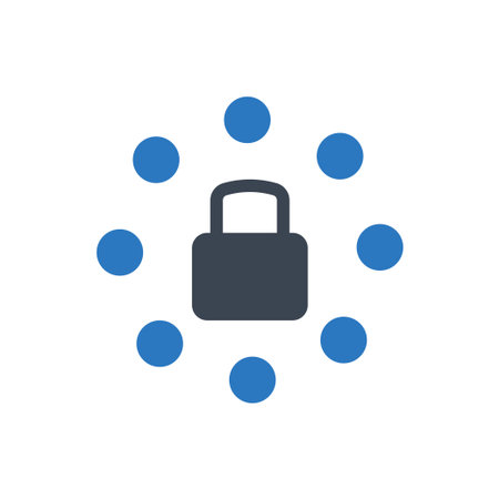 Security network iconのイラスト素材