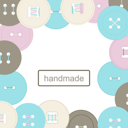 Composition with button vectorのイラスト素材