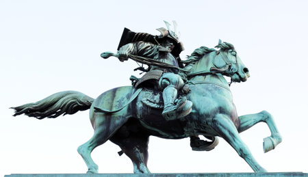 The Kusunoki Masashige statue in Tokyo, Japan.のeditorial素材
