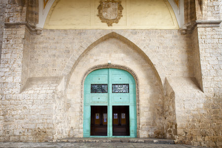 Nice Old Church Doorway. San Benito Church in Valladolid, Spain.