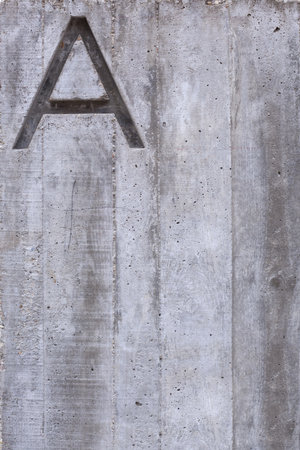 Letter A over concrete wall. Textured background.の写真素材