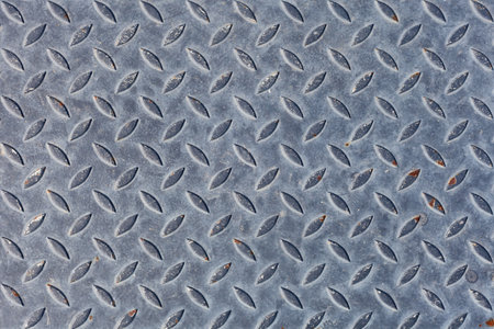 Old metal plate used as floor. For Backgrounds or Texture.  Macro shot.の写真素材