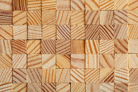 Wooden blocks stacked for Background or Texture  Macro studio shot 