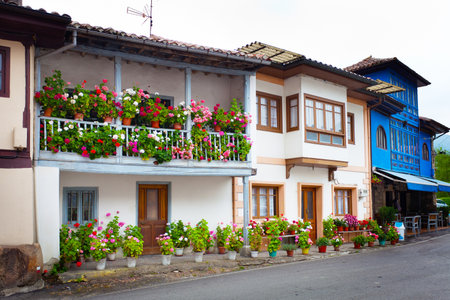 Beautiful cottages in Northern Spain. Espinaredo, Asturias. Spainの写真素材