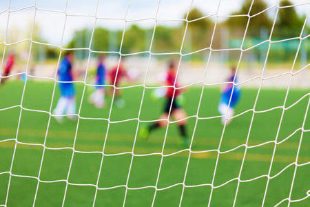 Soccer Match with selective focus for Sports Backgroundsの写真素材