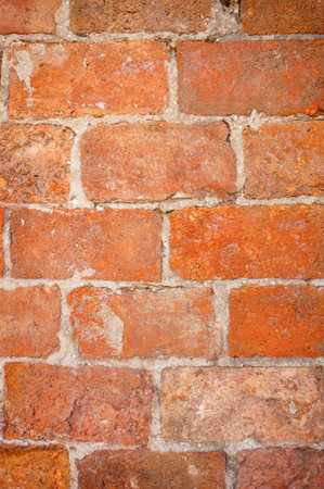Nice old brick wall for background or texture. Macro shot.の写真素材