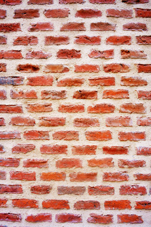 Nice old brick wall for background or texture. Macro shot.の写真素材