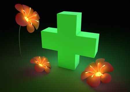 Medical flowersの写真素材