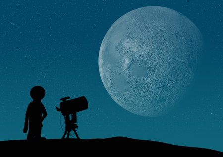 Sky observerの写真素材