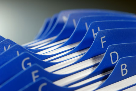 Close up of a Business Card Holderの写真素材