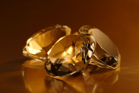 Macro detail of three jewels.の写真素材