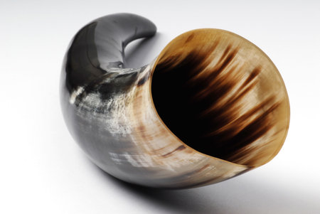 Original medieval drinking-horn. の写真素材