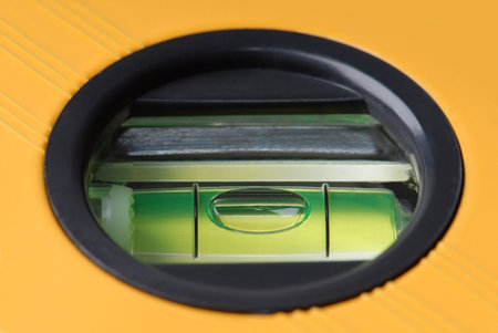 Macro detail of a spirit-level.の写真素材