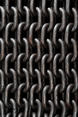 Old weathered industrial chain for use as background.