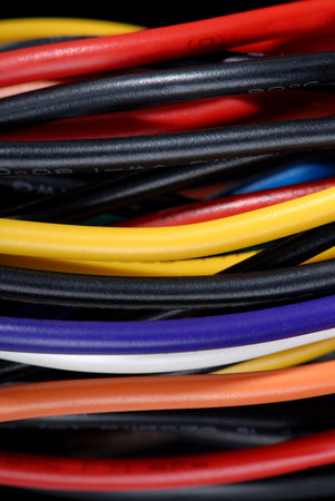Macro detail of some cables.