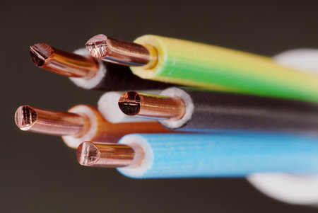 Macro detail of a cable.