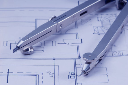 compass - Characteristic symbol image for building construction and architects.