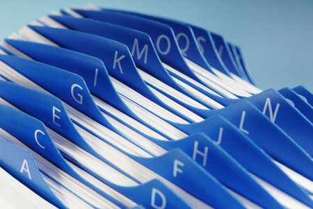 Close up of a Business Card Holder. 