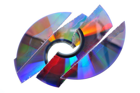 From a shredder destroyed CD. Important for data privacy.