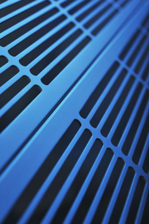 abstract industry made of aluminum ventilation grids