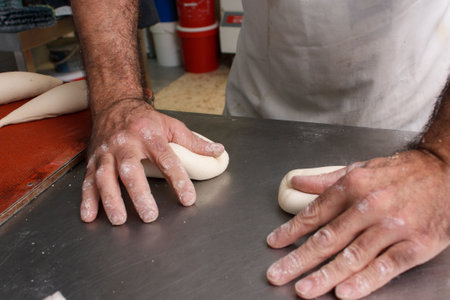 Kneading bread dough manually