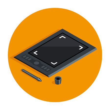 Graphic tablet vecot iconのイラスト素材