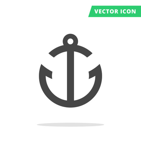 Ship anchor vector iconのイラスト素材