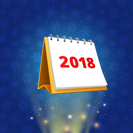 Flip-flop 2018 Calendar vectorのイラスト素材