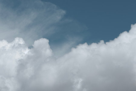 Dramatic cloudscape of the faded colour for the backgrounds and backdrops.の写真素材