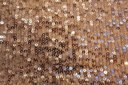 Beige sequin pattern of warm colour. Concept of party and glamour.の写真素材