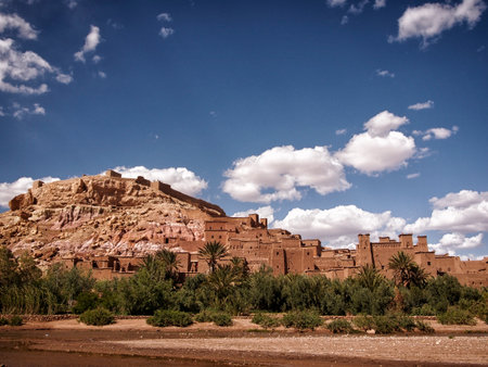 Ait Ben Haddou - April 13: Ait Ben Haddou near Ouarzazate on the edge of the Sahara Desert in...