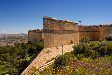 Fes - April 24: Fortress Borj Nord which contains an armaments museum, royal city of Morocco, Apr...