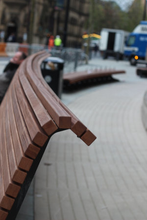 Seat in a shopping areaの写真素材