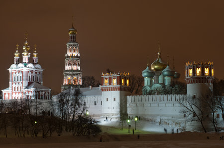 Novodevichy Convent. A cloister of Moscow, sometimes translated as New Maidens' Monastery.のeditorial素材