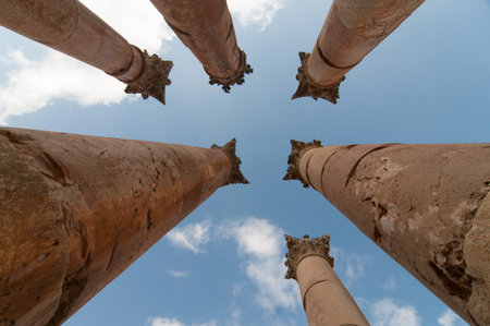 Temple of Artemis in Jerash, the Gerasa of Antiquityの写真素材
