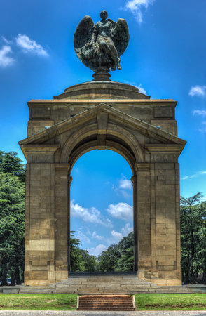 The Anglo-Boer War Memorial  It is on the grounds of the Museum of Military History in Saxonwold, Johannesburg was known as the Rand Regiments Memorial and it was originally erected in memory of the soldiers who served and died in the Rand Regiments in thのeditorial素材