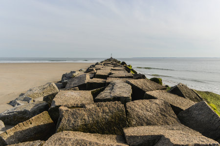 View from Breezy Point, Queens, located on the western end of the Rockaway peninsula, between...