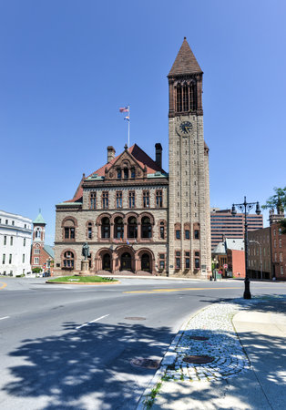Albany City Hall in New York State in downtown Albany.の写真素材