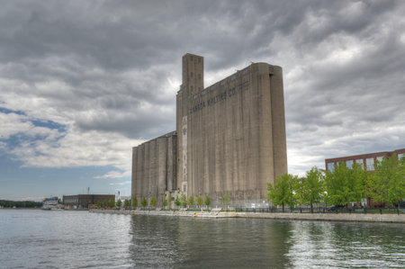 Canada Malting Silos is one of two remaining silos in Toronto's Harbourfront in Ontario, Canada built by the Canada Malting Company.のeditorial素材