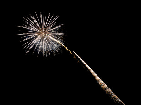 Coney Island Fireworks on the beach on a summer evening.の写真素材