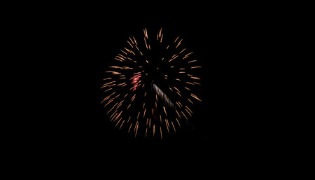 Coney Island Fireworks on the beach on a summer evening.の写真素材