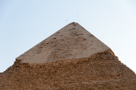 Egyptian Pyramids of the Giza Plateau in Cairo.