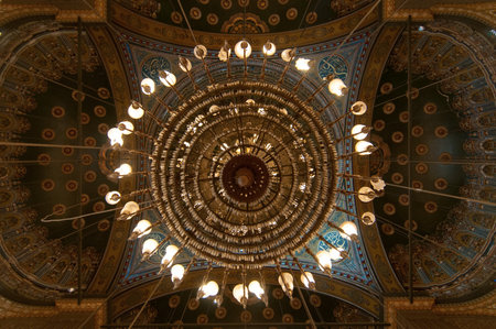 Mohamed Ali Mosque Interior Dome of the Saladin Citadel of Cairo, Egypt.