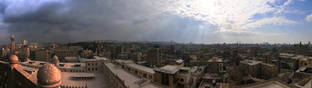 View of Cairo, Egypt from the Al Azhar Mosque of the Saladin Citadel