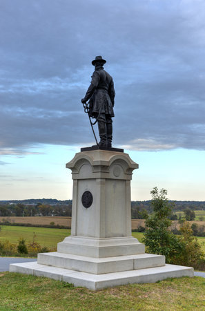 Memorial monument at the Gettysburg National Military Park, Pennsylvania.のeditorial素材
